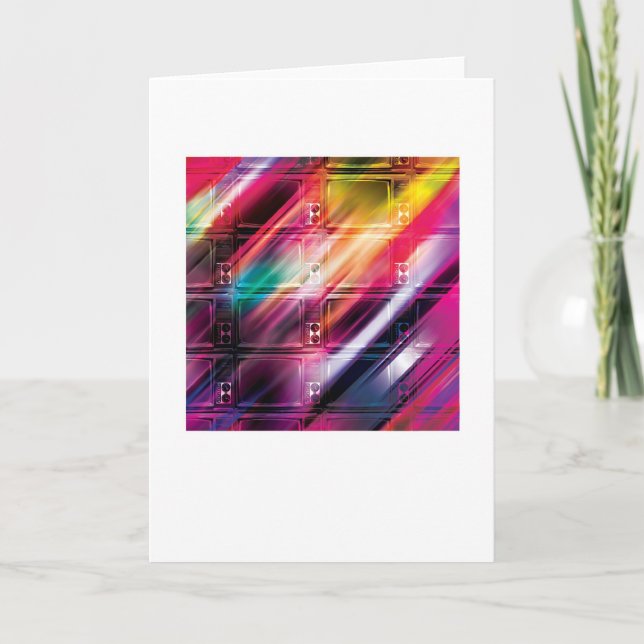 Abstract Arty Greetings Card - TV Themed (Front)