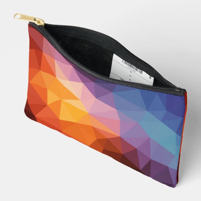 Abstract Asymmetrical Shapes Accessory Pouch (Open)