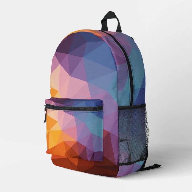Abstract Asymmetrical Shapes Printed Backpack (Back Corner Right)