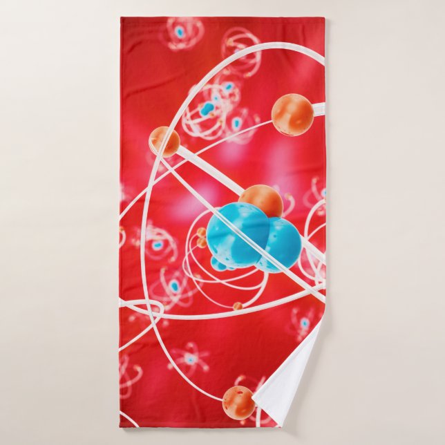 Abstract atom background, Chemistry model of molec Bath Towel (Bath Towel)