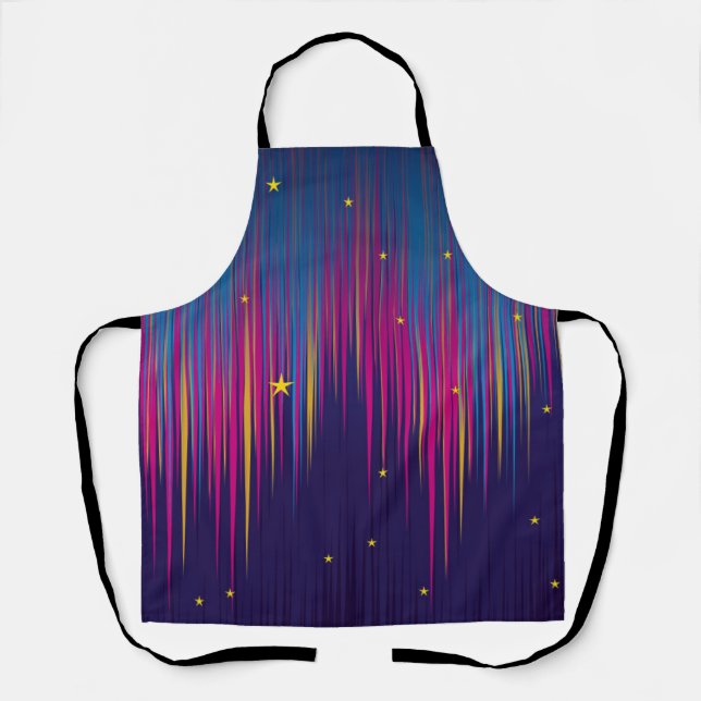 Abstract Aurora Borealis colourful Apron (Front)