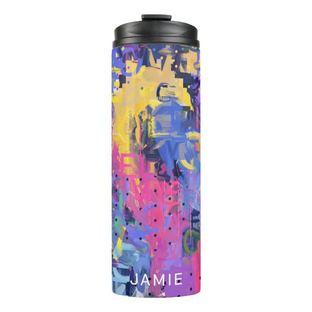 Abstract Aurora Thermal Tumbler (Front)