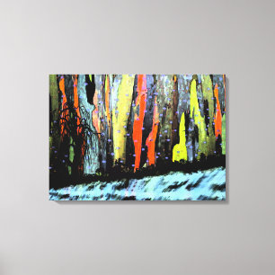 Abstract Autumn By The Riverside Canvas Print
