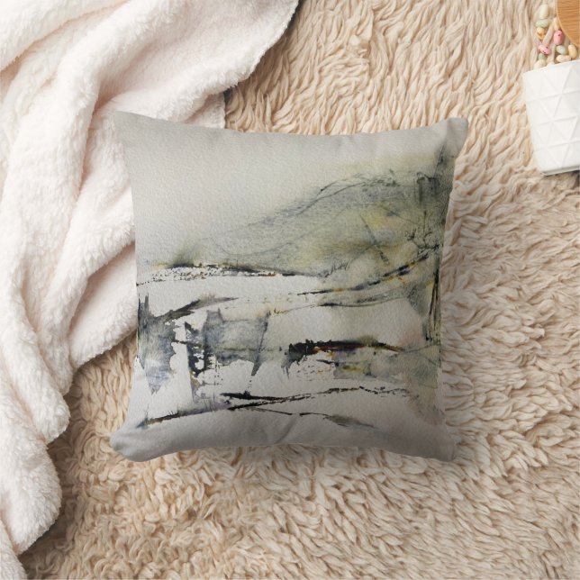 Abstract Autumn Colors Landscape  2               Throw Pillow (Blanket)