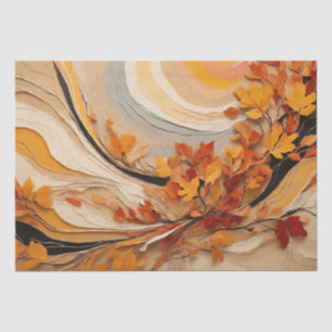Abstract Autumn Fall Leaves Foliage Decoupage Tissue Paper
