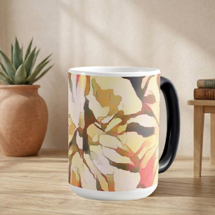 Abstract Autumn Floral Magic Mug