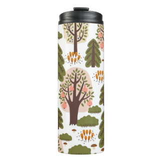 Abstract Autumn Forest Seamless Pattern Thermal Tumbler