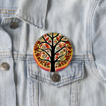 Abstract Autumn Harvest Tree