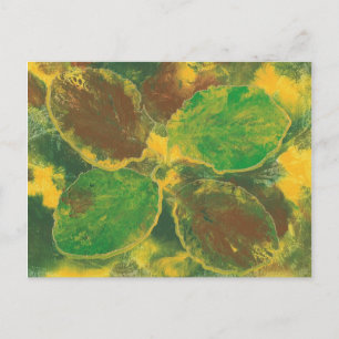 Abstract Autumn Leaves Birch Tree Postcards