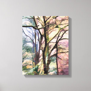 ABSTRACT AUTUMN TREES CANVAS PRINT