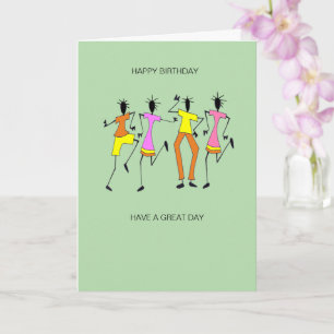 Abstract, Awesome Party Time Birthday Card