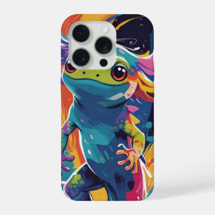"Abstract Axolotl – Colorful Modern Art Design iPhone 15 Pro Case