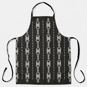 Abstract aztec heart texture apron