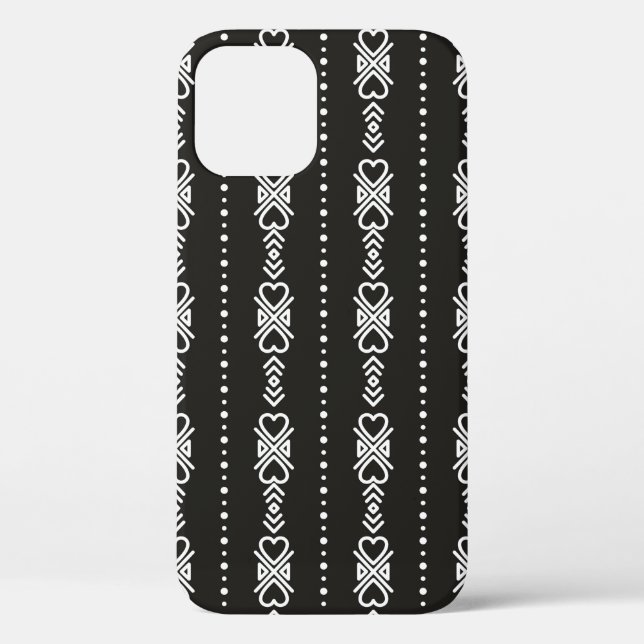 Abstract aztec heart texture Case-Mate iPhone case (Back)