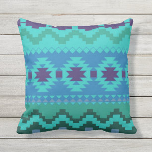 Abstract Aztec Pattern Throw Pillow