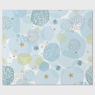 Abstract baby blue wrapping paper