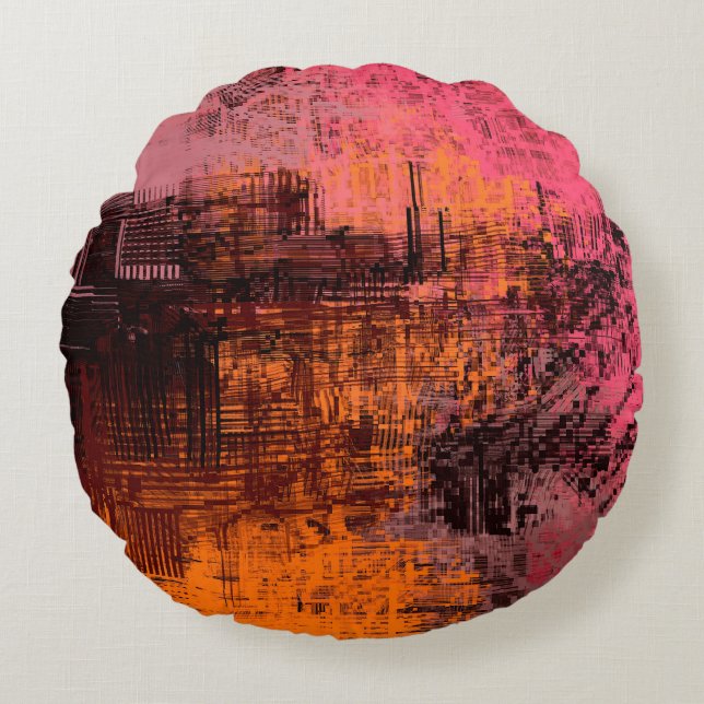 Abstract background art. 2d illustration image. Ex Round Pillow (Front)