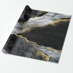 abstract background, black and white marble mosaic wrapping paper