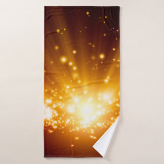 Abstract background - bright orange lightslight,ba bath towel