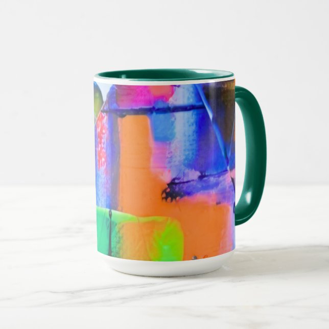 Abstract Background Colorful Mug (Front Right)