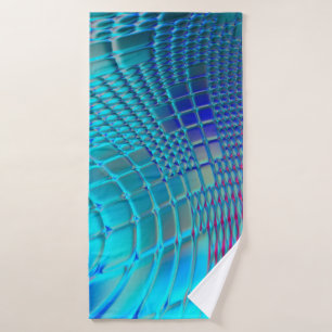 Abstract background. Colourful wavy design wallpap Bath Towel