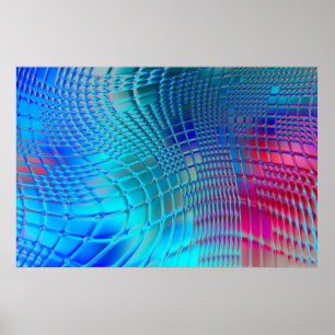 Abstract background. Colourful wavy design wallpap Poster