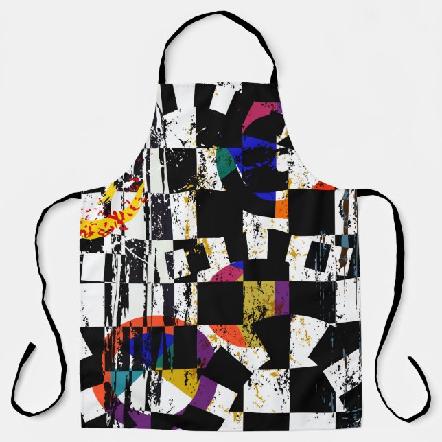 abstract background composition, with strokes, spl apron (Front)