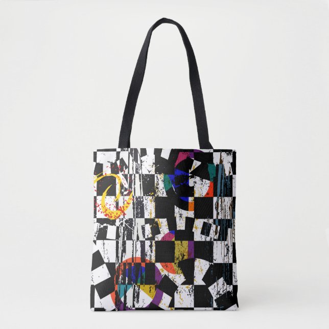 abstract background composition, with strokes, spl tote bag (Front)