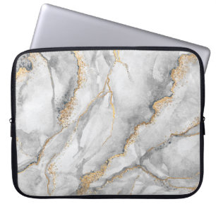abstract background, creative texture of white mar laptop sleeve