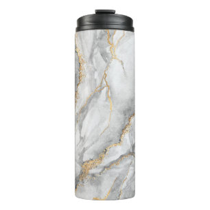 abstract background, creative texture of white mar thermal tumbler