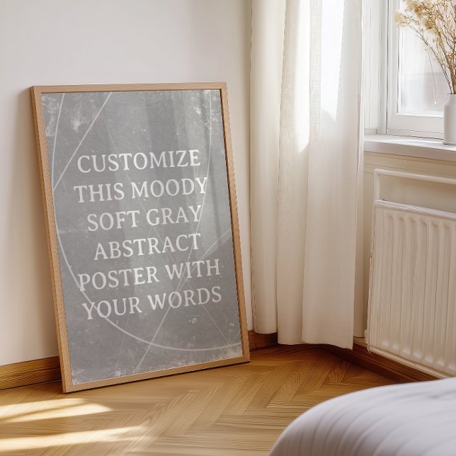 Abstract Background Custom Wedding Poster Grey  (Creator Uploaded)