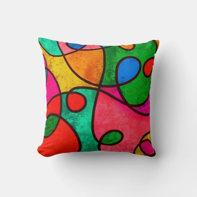 Abstract background graphic design throw pillow (Front)