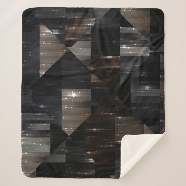 abstract background. grey mosaic illustration digi sherpa blanket (Front)