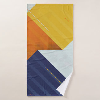  Abstract Background. Grunge texture. Triangle geo Bath Towel