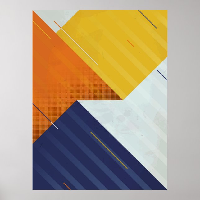  Abstract Background. Grunge texture. Triangle geo Poster (Front)