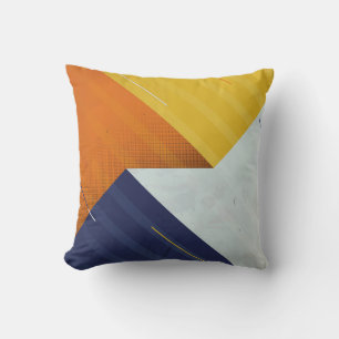  Abstract Background. Grunge texture. Triangle geo Throw Pillow