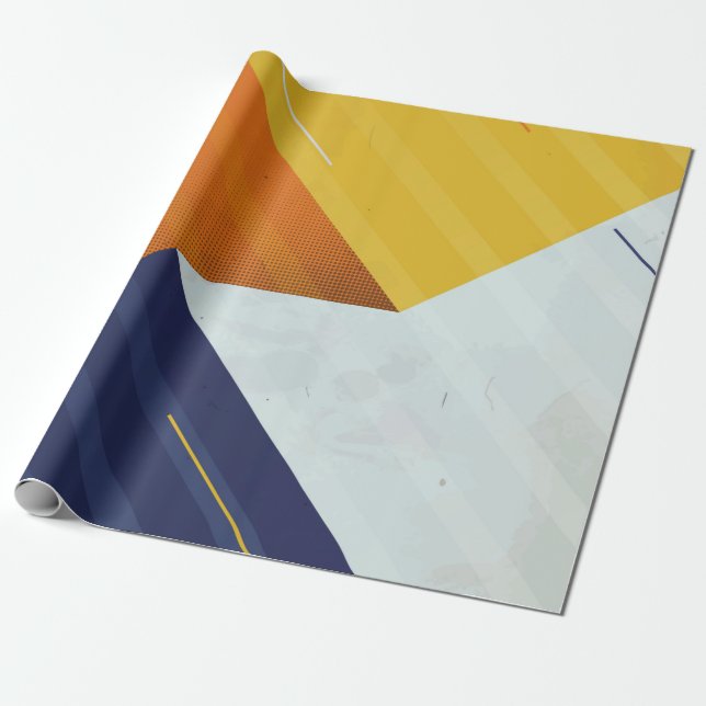  Abstract Background. Grunge texture. Triangle geo Wrapping Paper (Unrolled)