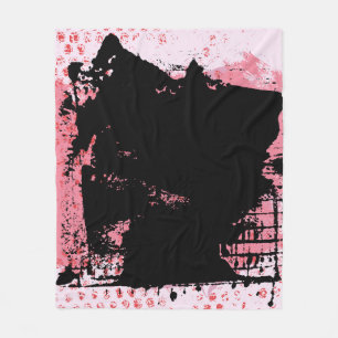 Abstract Background Grunge Vintage Texture Graphic Fleece Blanket