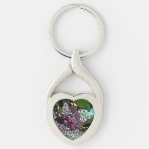 Abstract Background_Holly Branch Keychain