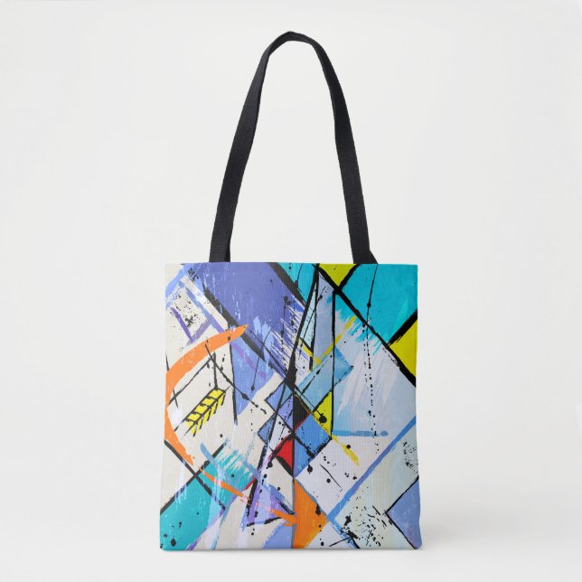 abstract background illustration, with strokes, sp tote bag (Front)