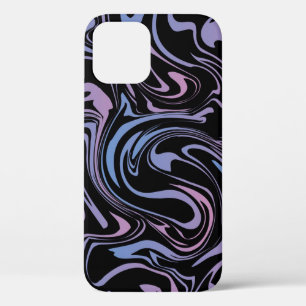 Abstract background. Liquid marble. Background flu iPhone 12 Case