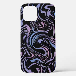 Abstract background. Liquid marble. Background flu iPhone 12 Case