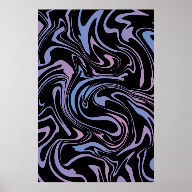 Abstract background. Liquid marble. Background flu Poster (Front)