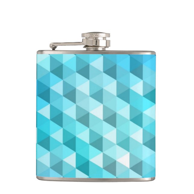 Abstract background made of mosaic pattern hip flask (Front)
