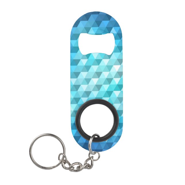 Abstract background made of mosaic pattern keychain bottle opener (Front)