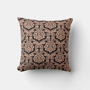 Abstract background of a heavy purple brocade fabr throw pillow