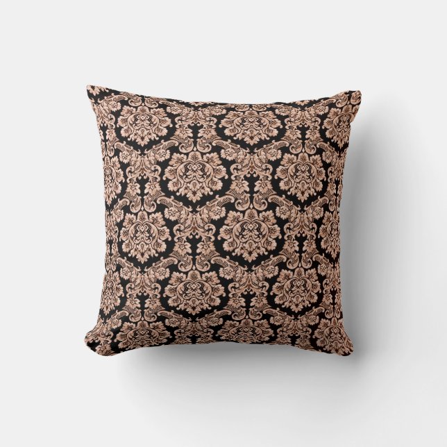 Abstract background of a heavy purple brocade fabr throw pillow (Front)