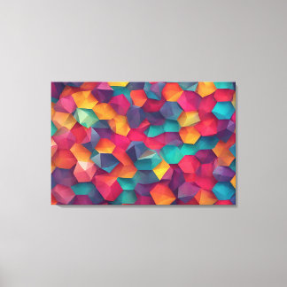 Abstract background polygon colourful canvas print