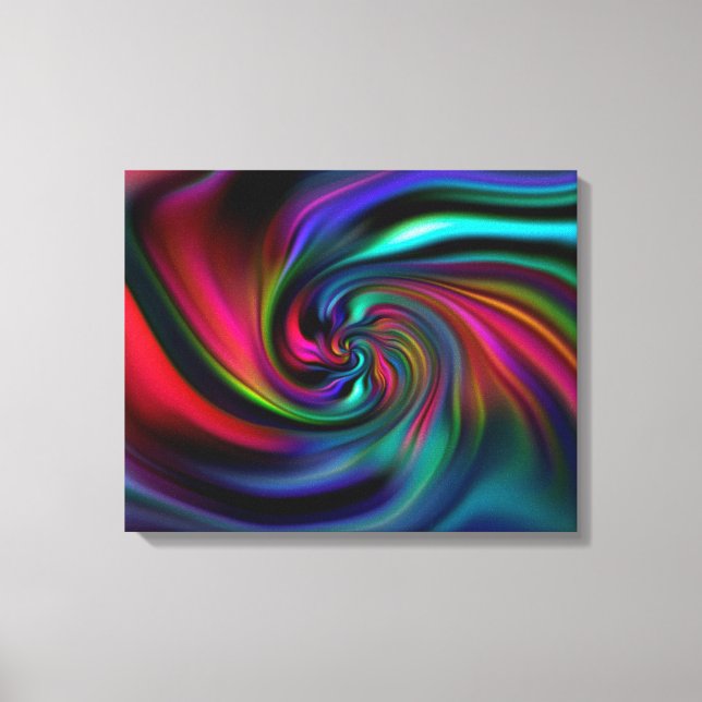 Abstract Background Spirals Soft I Canvas Print (Front)