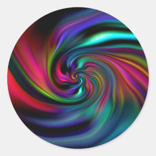 Abstract Background Spirals Soft I Classic Round Sticker